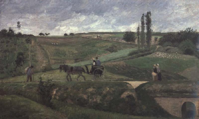 Camille Pissarro The road to Ennery,near Pontoise La route d-Ennery pres de Pontoise oil painting image